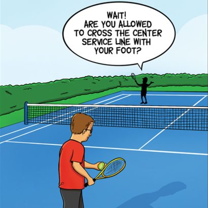 خطای پا - قانون شماره 18 تنیس